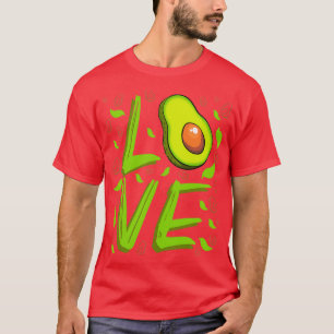 love avocado lettering design guacamole lovers T-Shirt