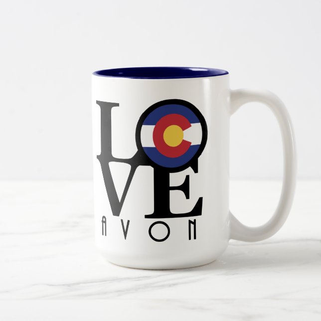 LOVE Avon 15oz Two-Tone Coffee Mug (Right)