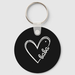 Love Baba Heart Men Fathers Day Birthday Key Ring