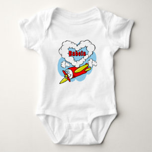 Love Babcia Kids Aeroplane Baby Bodysuit