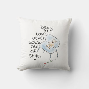 Love Baby Bear Toy Throw Pillow