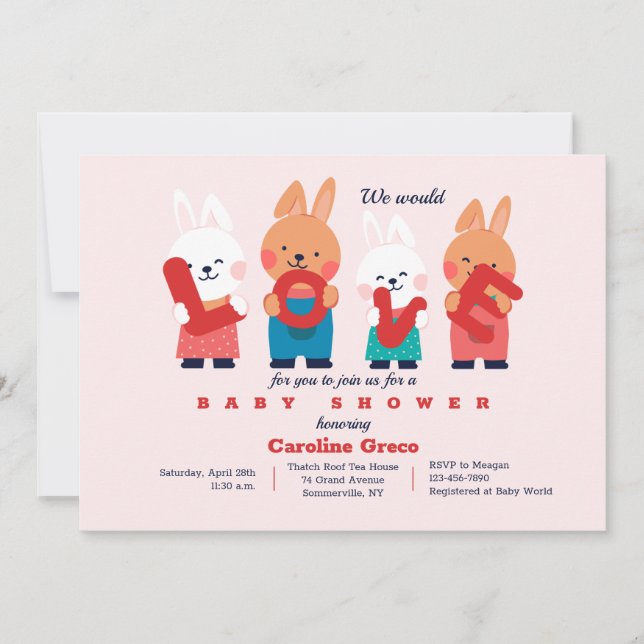 Love Baby Shower Invitation (Front)
