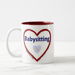 Love Babysitting Two-Tone Coffee Mug