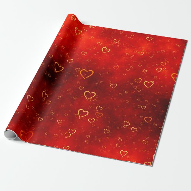 Love background on  wrapping paper (Unrolled)