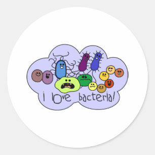 Love Bacteria Classic Round Sticker