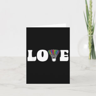 Love Badminton Colourful Shuttle Card