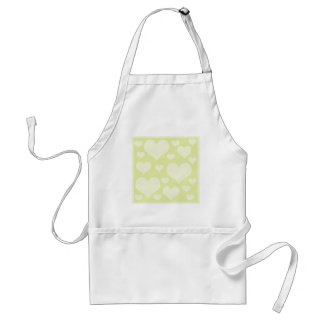 Love Baking Apron with Pale Green Heart design