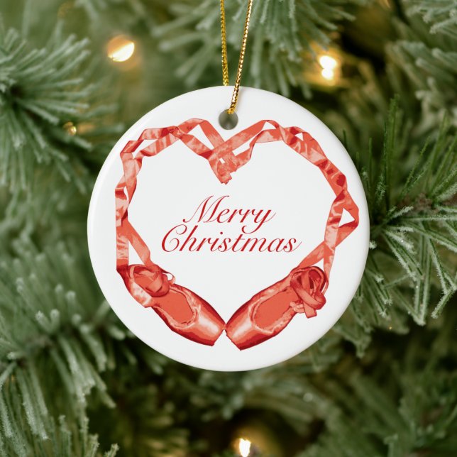 Love Ballet Ceramic Ornament (Tree)