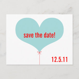 Love Balloon Save the Date Announcement Postcard