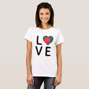 Love - Bangladesh Flag T-Shirt
