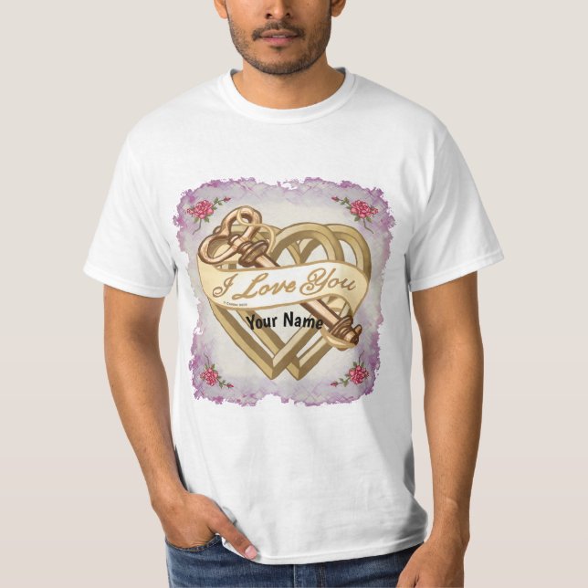 Love Banner Bevel Heart   t-shirts (Front)