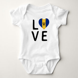 Love - Barbados Flag Baby Bodysuit