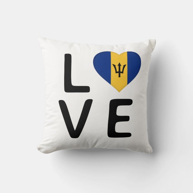 Love - Barbados Flag Cushion (Front)