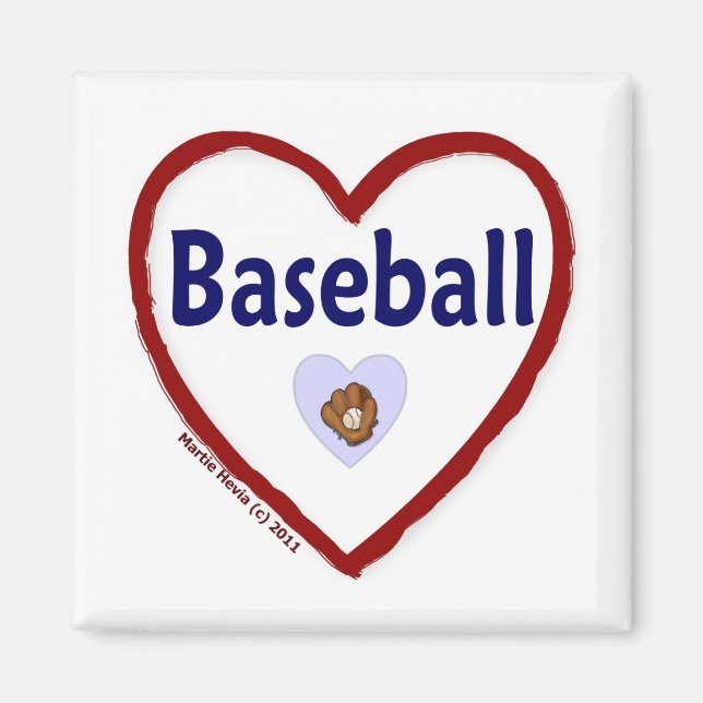 Love Baseball Magnet (Front)