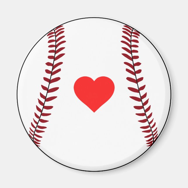 Love baseball  magnet (Front)