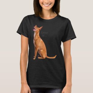Love Basenji  Dog Mom Dad Puppy Cute Pet Valentine T-Shirt
