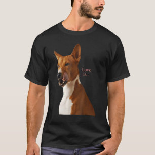 Love Basenji  Dog Mum Dad Puppy Cute Pet Valentine T-Shirt