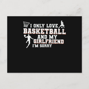 Love Basketball and My Girlfriend Design Postcard