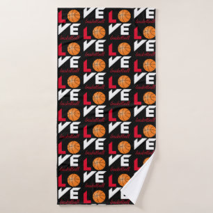 Love basketball bath towel