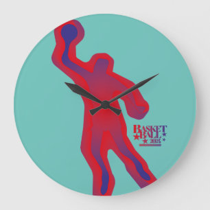 LOVE BASKETBALL BY MASANSER PIXELAT LARGE CLOCK