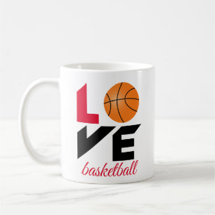 Love basketball coffee mug