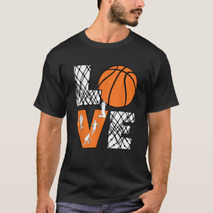 Love Basketball Cute Women Girls Basketball Lover T-Shirt
