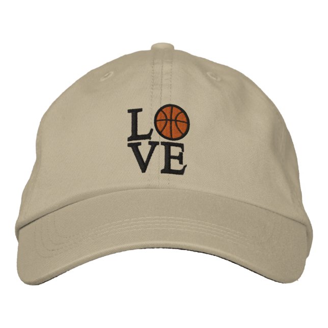 LOVE Basketball Embroidered Hat (Front)