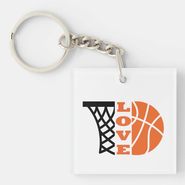 Love Basketball gift ideas for coach Key Ring (Front)