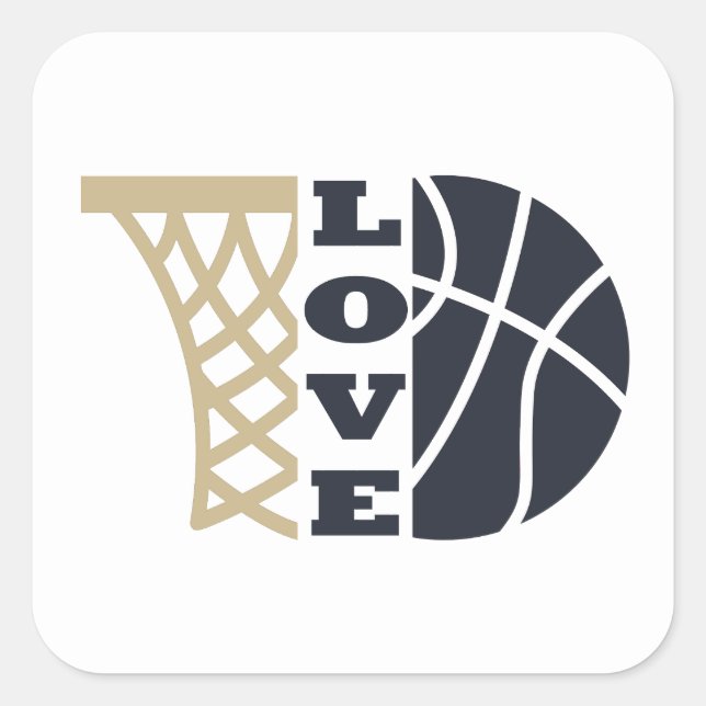 love basketball gift ideas for coach square sticker (Front)