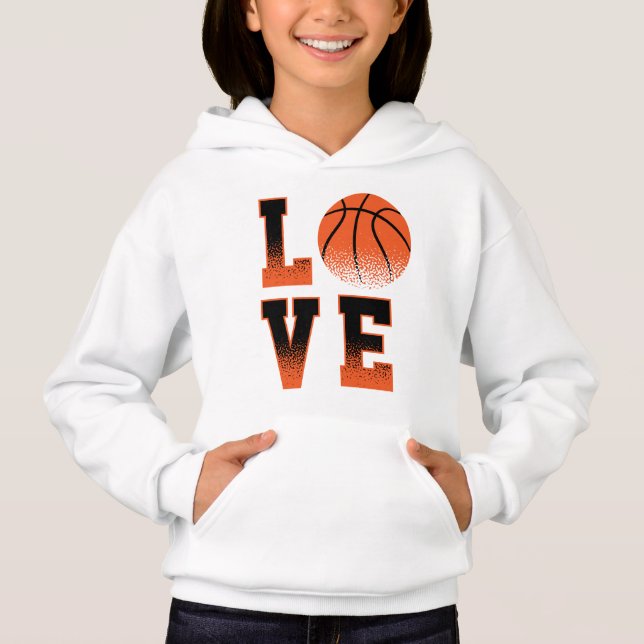 Love Basketball Girls Hoodie (Front)