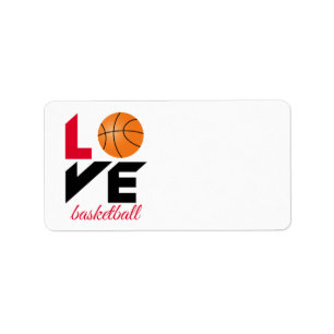 Love basketball label