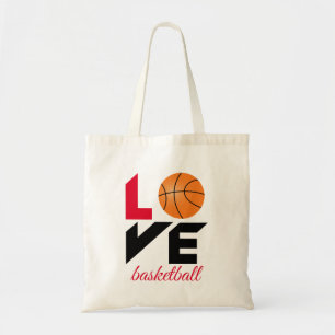 Love basketball tote bag
