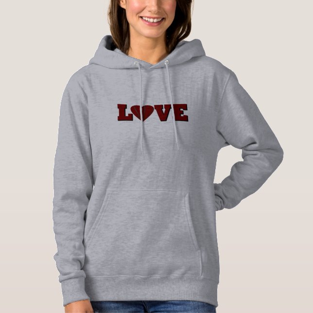 Love basketball with red heart hoodie (Front)