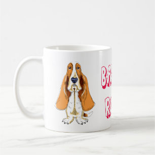 Love Basset Hound Puppy Dog Cartoon Coffee Mug