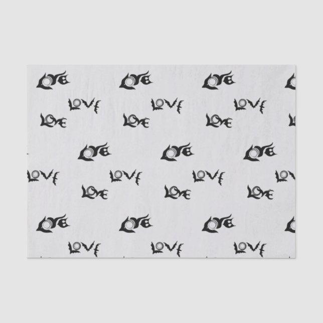 Love Bats & Love Doves Tissue Paper (Front)