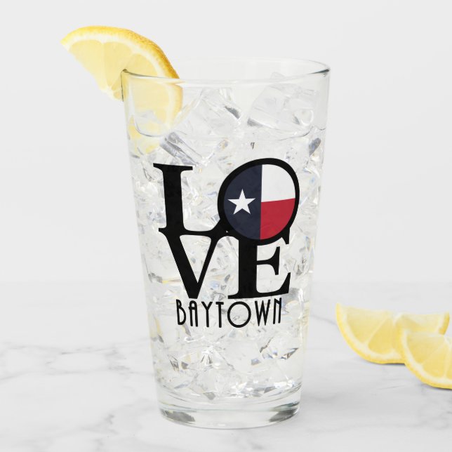 LOVE Baytown Texas Glass (Front Ice)