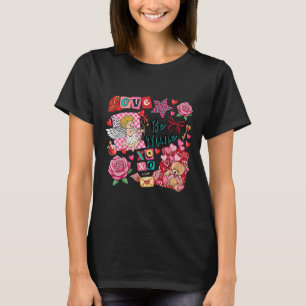 Love Be Mine Xoxo Cupid Cute Valentine Collage T-Shirt