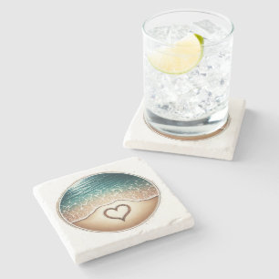 Love Beach Stone Coaster