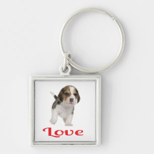 Love Beagle Puppy Dog Customised Key Chain