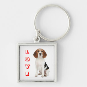 Love Beagle Puppy Dog Customised Key Chain