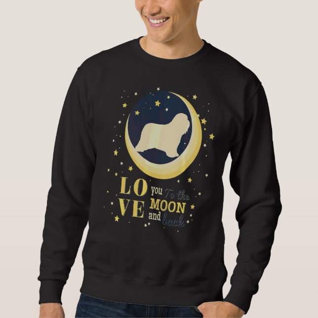 Love Bearded Collie To The Moon Sweatshirt (Front)