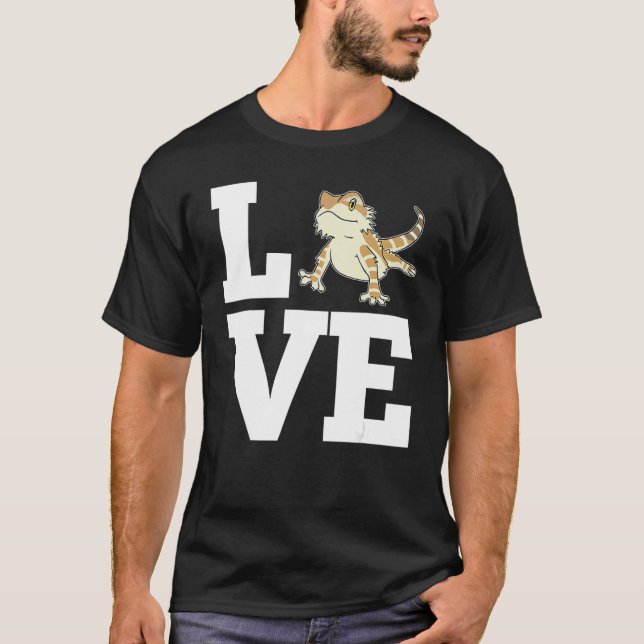 LOVE Bearded Dragon  Lizard Reptile Pet Animals Ou T-Shirt (Front)
