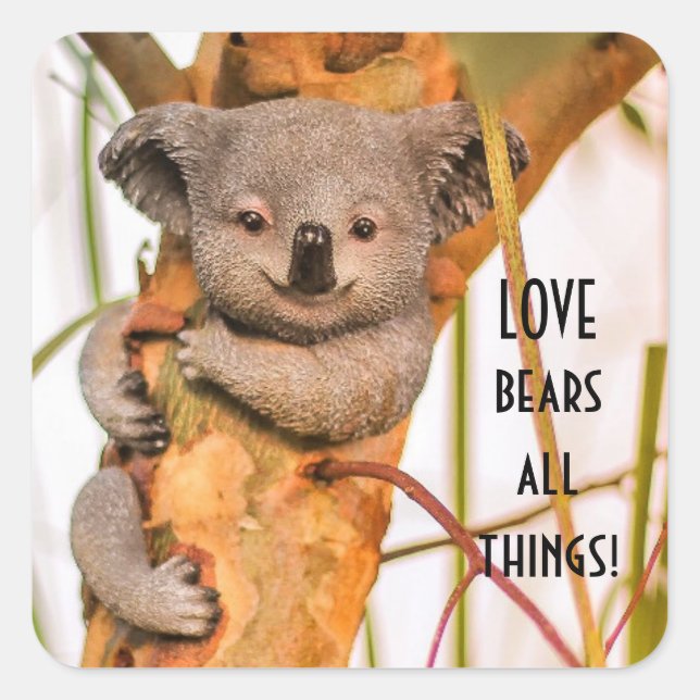 Love Bears All Things Square Sticker (Front)