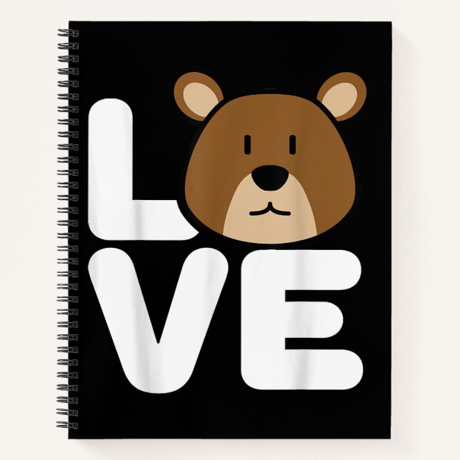 LOVE Bears Shirt  Bear Lover Shirt  Cool Bear Notebook (Front)
