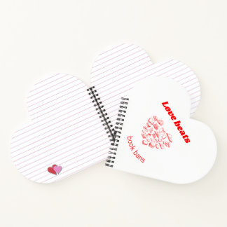 Love beats book bans heart-shaped notebook