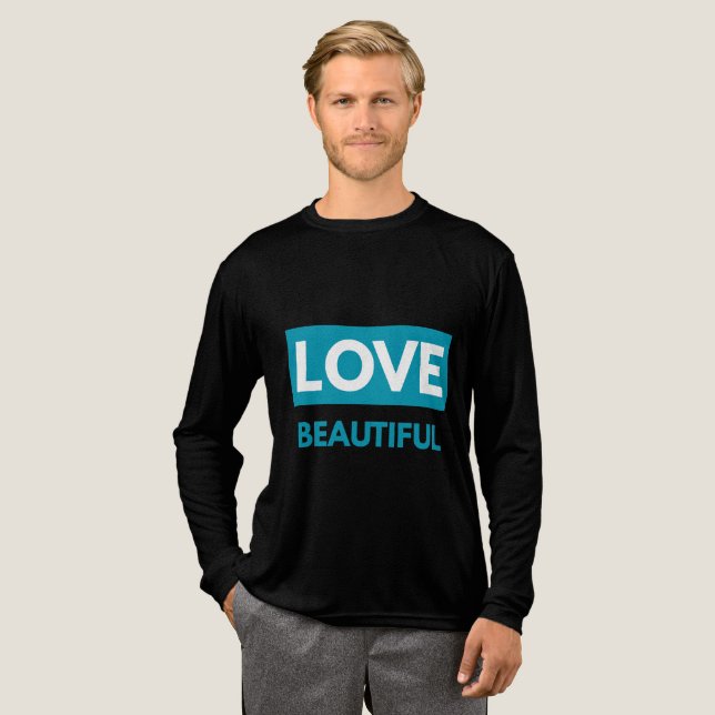 Love beautiful Tri-Blend shirt (Full Front)
