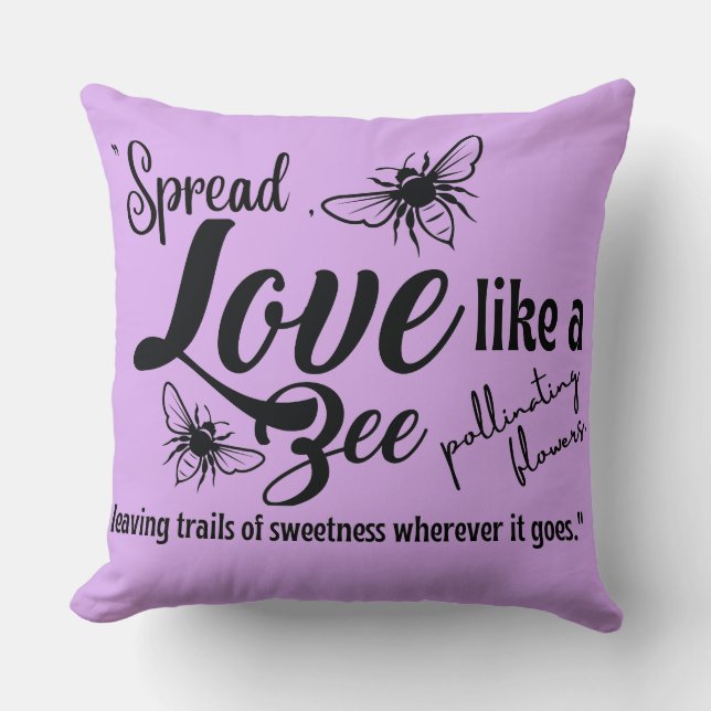 love bee cushion (Front)