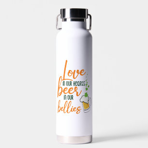 Love & Beer St. Patrick’s Day Fun-61146 Hoodie Water Bottle