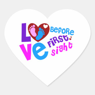 Love Before First Sight Heart Sticker