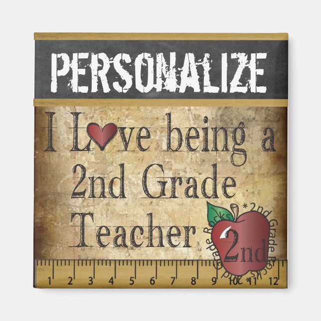 Love being a 2nd Grade Teacher Magnet (Front)